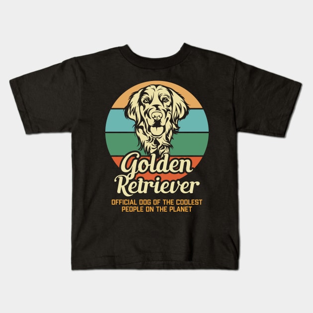 Golden Retriever Tee Kids T-Shirt by BrickorBrackdesigns